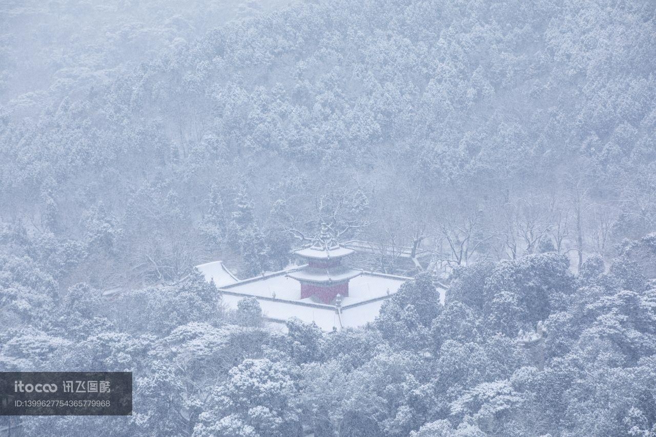 寺庙,建筑,冰雪