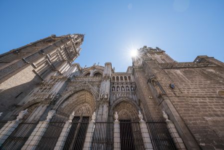 建筑,仰拍,城镇,太阳