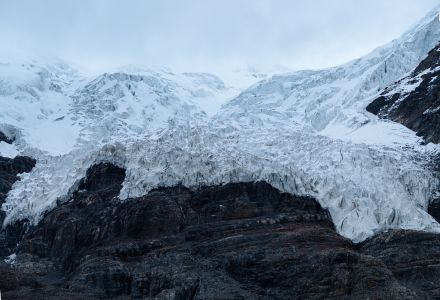 自然风光,冰雪,山峦,雪山,全景,天空