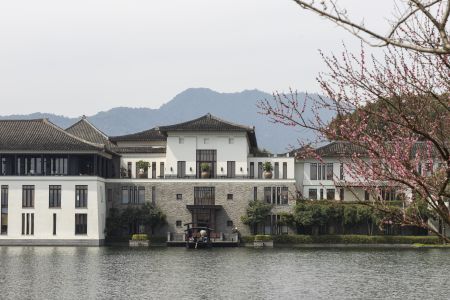 建筑,城镇,杭州,杭州富春山居度假酒店,中国,浙江