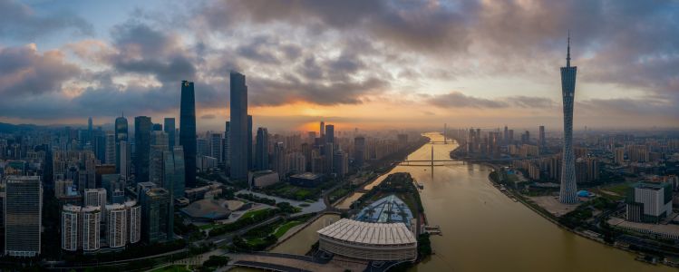 自然风光,江河,建筑,城镇,道路,都市,船