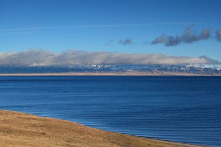 自然风光,湖泊,山川,雪山,白云