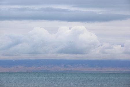 湖泊,海洋,天空,白云,青海,自然风光