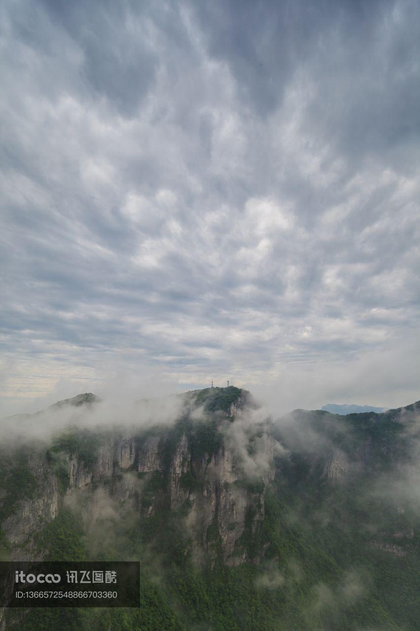 山川,雾,中国