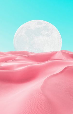 沙漠,天空,圆月,背景素材