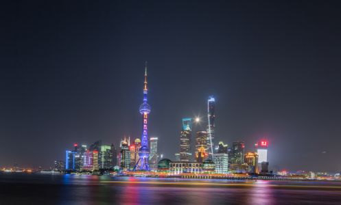 都市,建筑,城镇,天空,夜晚,全景,江河