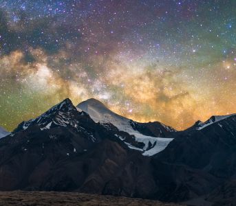 自然风光,星星,星空,夜晚,天空,山川