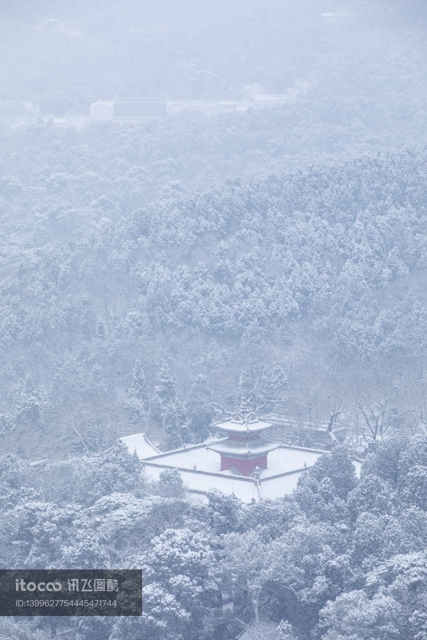 寺庙,建筑,冰雪