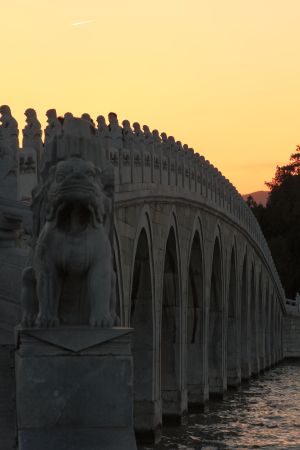 城镇,桥,颐和园,中国,北京