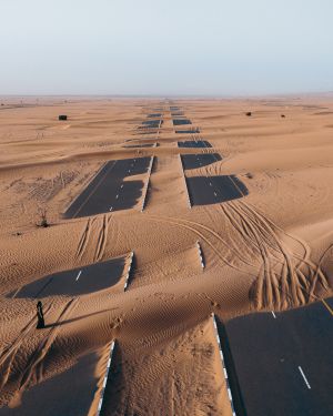 沙漠,道路,迪拜,沙漠公路,国外,自然风光,全景