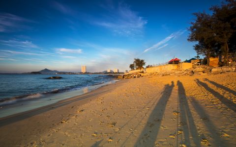 自然风光,海洋,沙滩,天空