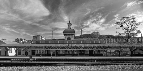 旅顺火车站,俄罗斯风格的木质建筑物,建筑,城镇,历史古迹