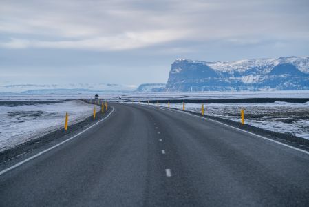 公路,自然风光,天空,雪山,白云