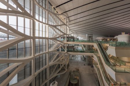 大兴机场,楼梯,机场内景,建筑,中国,北京