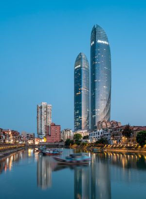 都市,建筑,城镇,江河,全景,天空