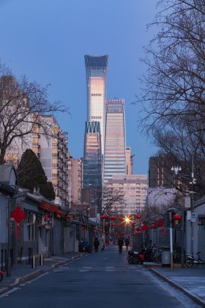 建筑,中国,北京,城镇,都市,天空,道路,红灯笼,植物,树木