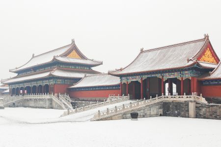建筑,景点,历史古迹,冬天,雪,故宫,城镇,中国,北京