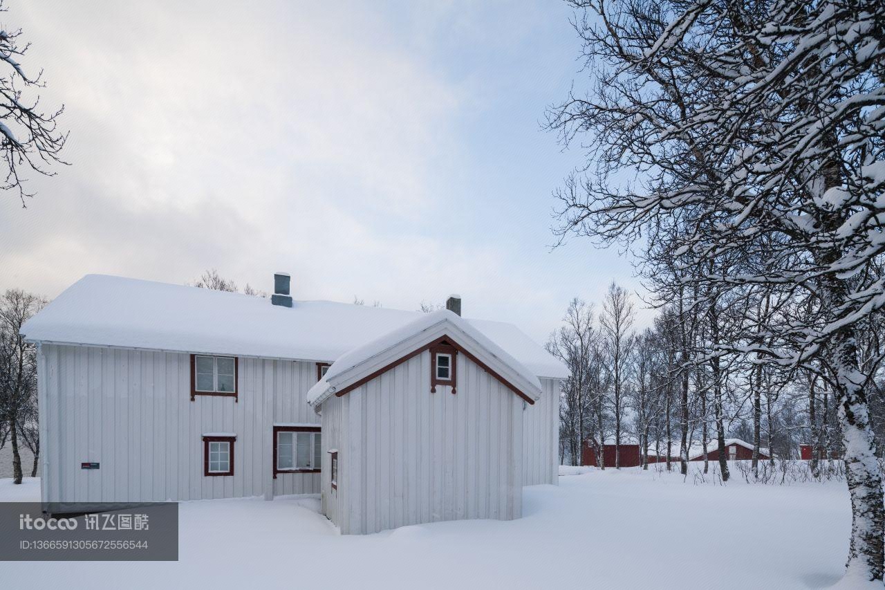 挪威,现代建筑,冰雪