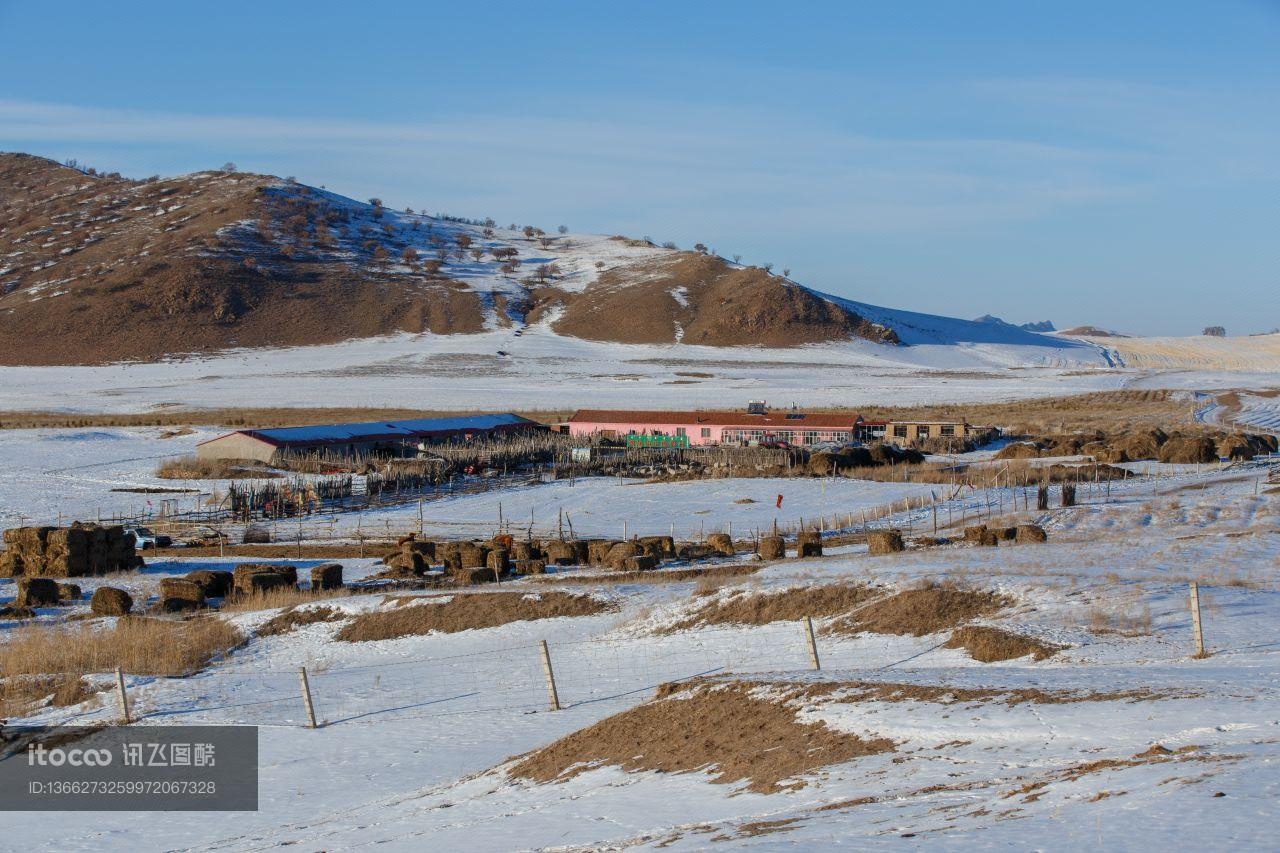 自然风光,冰雪,雪原