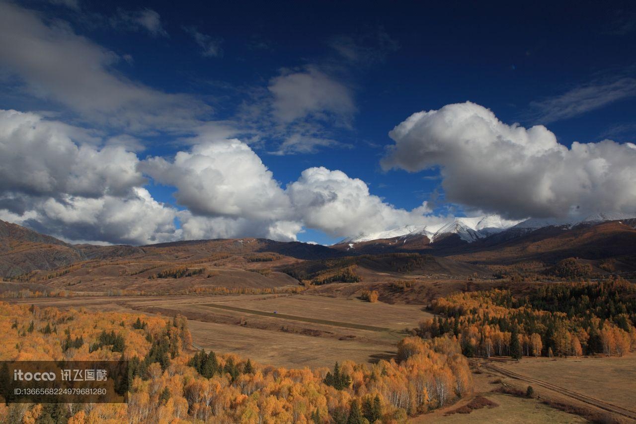 新疆,自然风光,白云