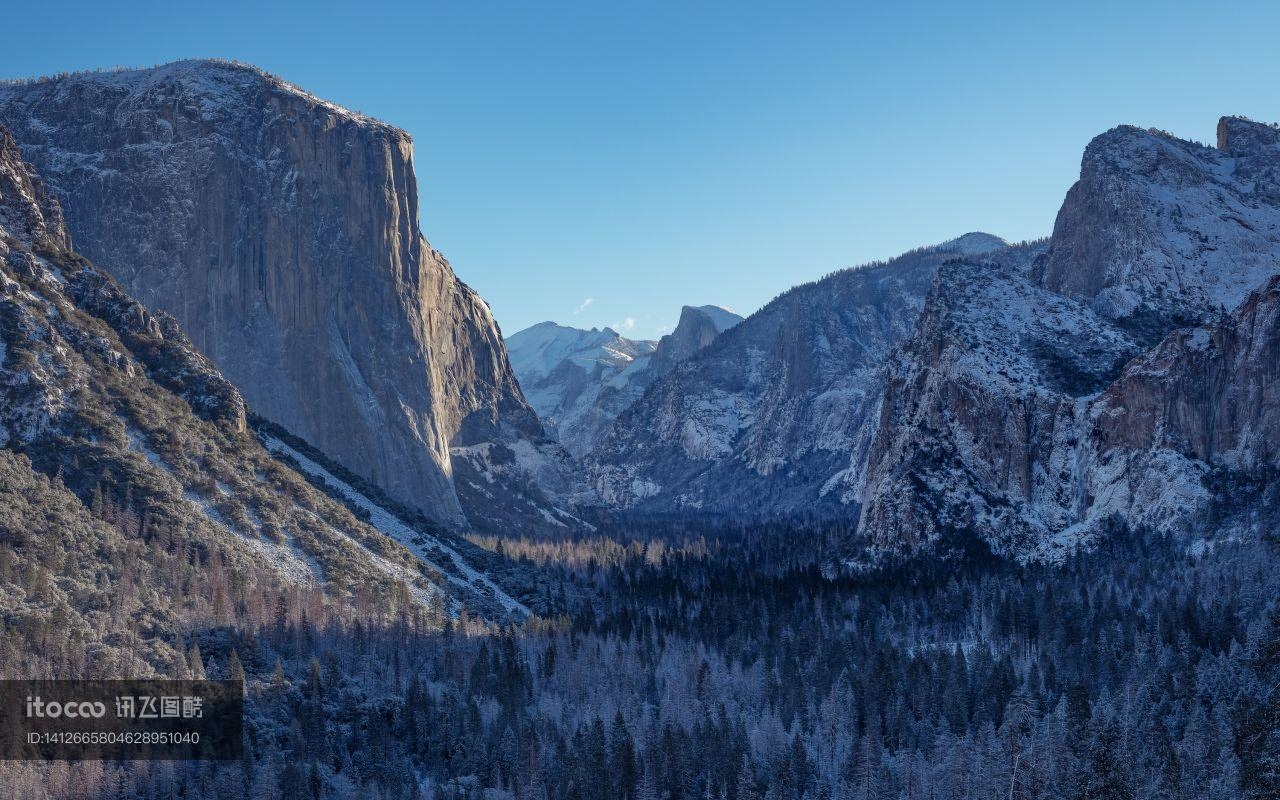 自然风景,雪山融化,自然风光