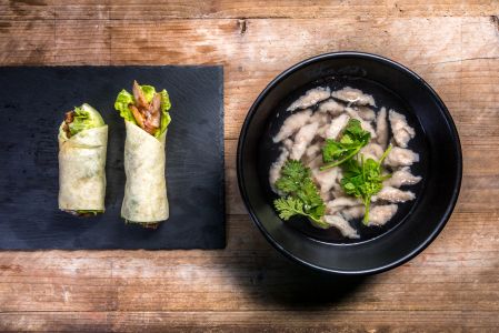 中餐,生菜卷饼,生活工作,美食