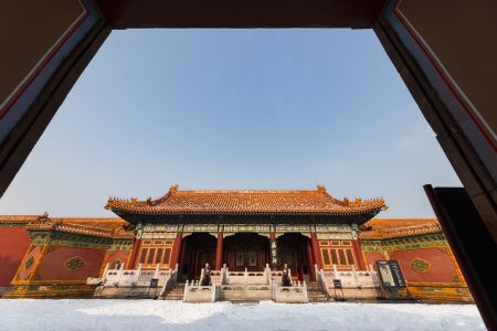 建筑,雪,冬天,景点,北京,历史古迹,故宫,城镇