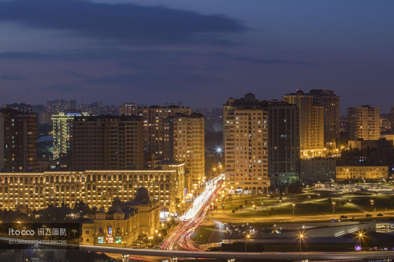 建筑夜景,都市夜景,建筑