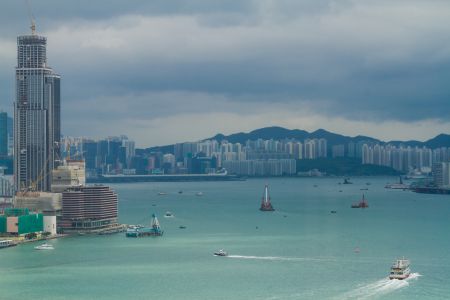 城镇,香港,海洋,都市,建筑,天空