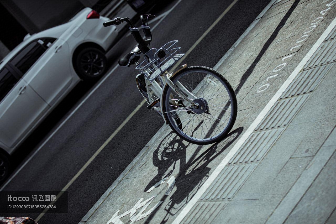 交通工具,自行车,城市道路
