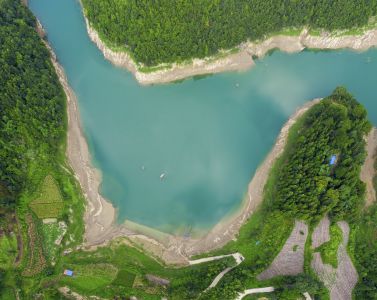 自然风光,森林,江河,俯瞰