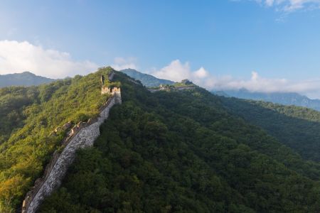 建筑,中国,北京,箭扣长城,历史古迹,自然风光,天空,森林,山川,白云