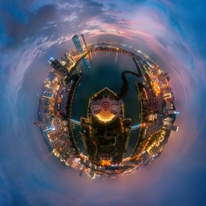 俯瞰,城镇,建筑,都市