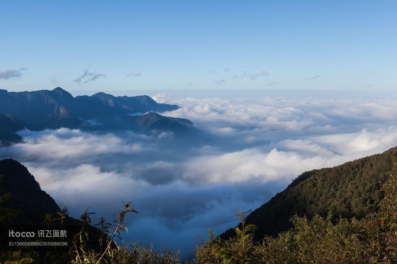 山川,天空,白云