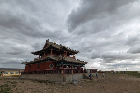建筑,明安图镇,传统建筑,楼阁,中国,内蒙古,自然风光