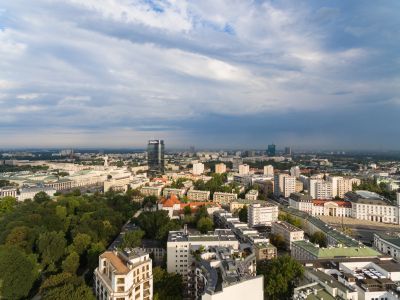 鸟瞰图,城镇,都市,建筑,国外,波兰,华沙