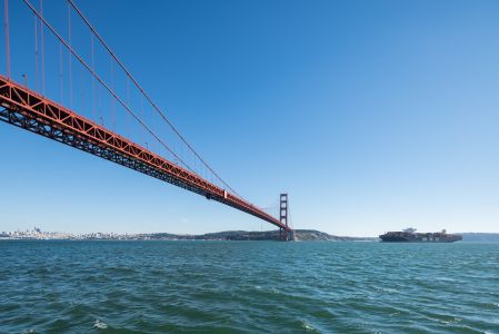 海洋,船,自然风光,国外,天空,城镇,美国,桥