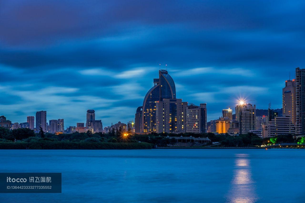 夜晚,建筑,建筑夜景