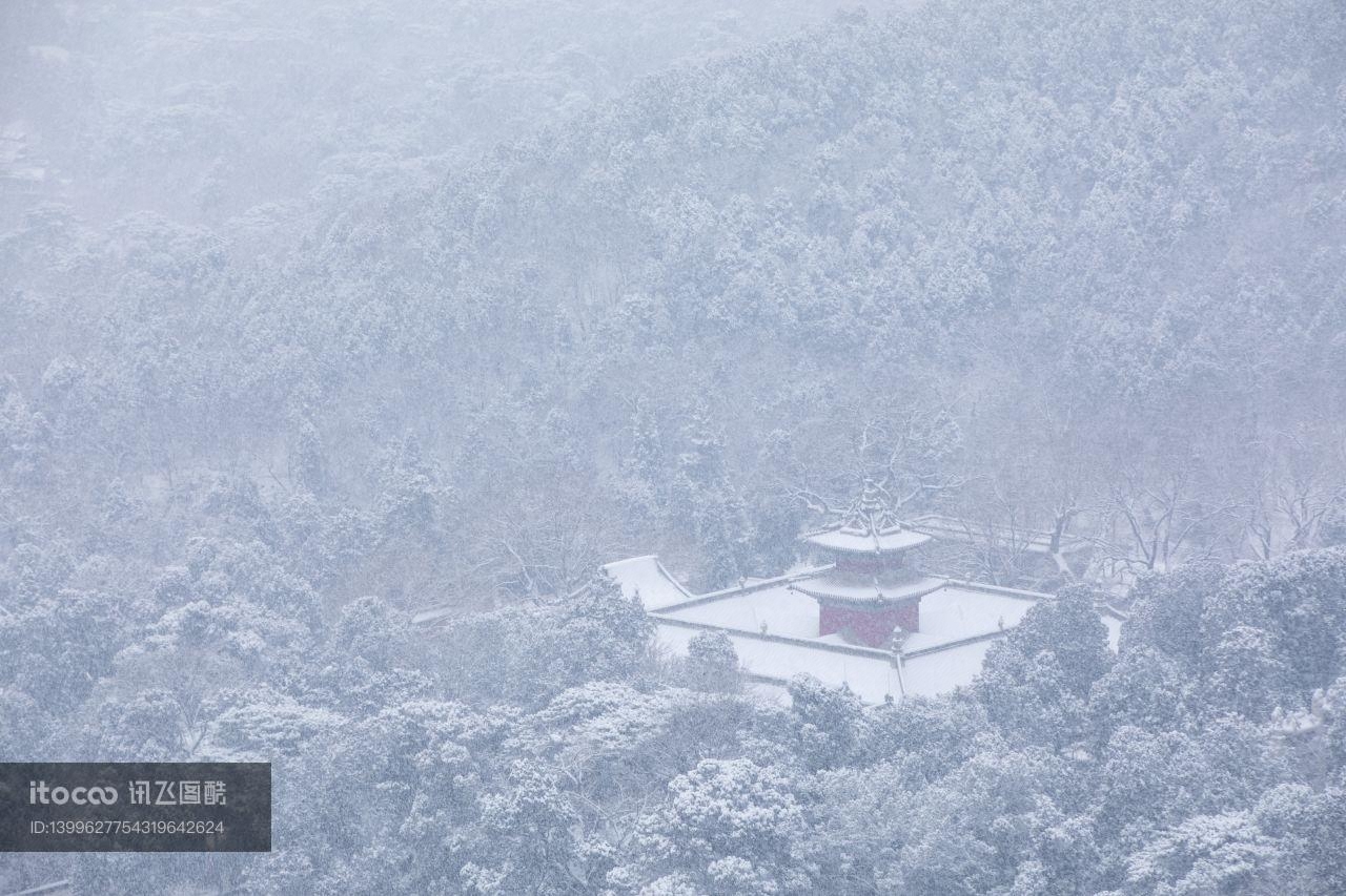 寺庙,建筑,冰雪