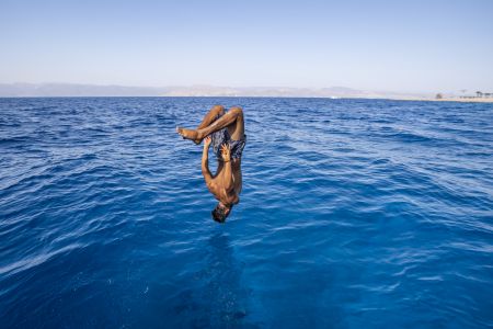 跳水,海洋,人物活动,体育活动,国外,人像,自然风光,约旦,亚喀巴