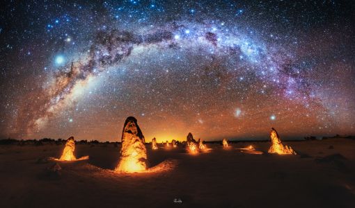 自然风光,星空,夜晚,星星,天空,岩石,澳大利亚