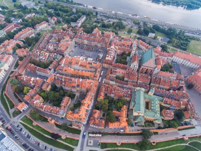 鸟瞰图,城镇,都市,建筑,国外,波兰,华沙