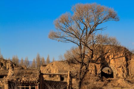 黄土高原,中国,山西,天空,建筑,历史古迹,大同