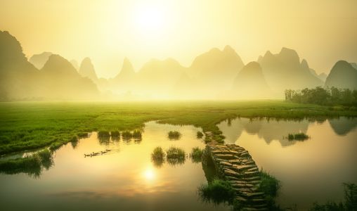 江河,山峦,自然风景,湖泊,自然风光