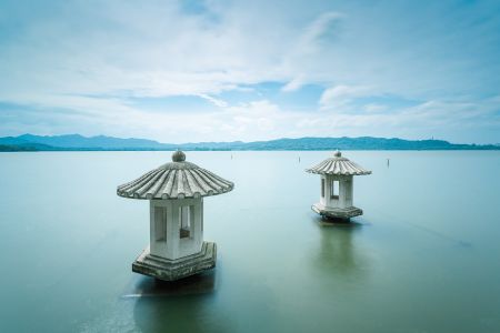 自然风光,建筑,湖泊,历史古迹,天空,江河,白云,山川