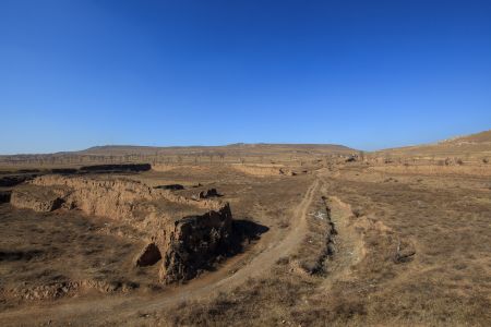 黄土高原,建筑,城镇,历史古迹,中国,山西,大同