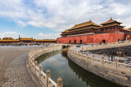 建筑,故宫,传统建筑,自然风景,中国,北京,历史古迹,北海公园,城楼,天空,江河,城镇