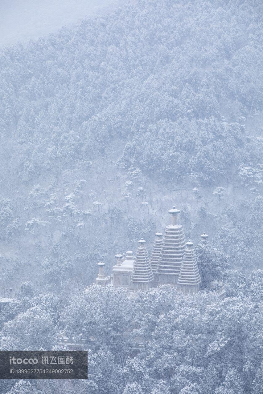 寺庙,建筑,冰雪