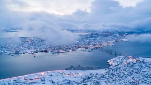 挪威,城镇,自然风光,海洋,湖泊,天空,建筑,国外