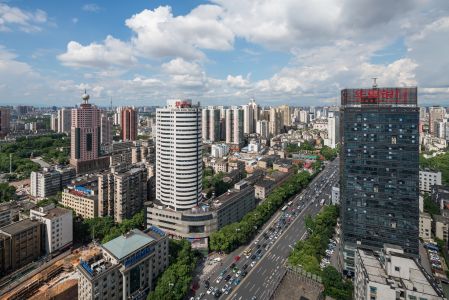 建筑,城镇,长沙,天空,全景,中国,湖南